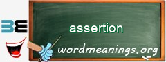 WordMeaning blackboard for assertion